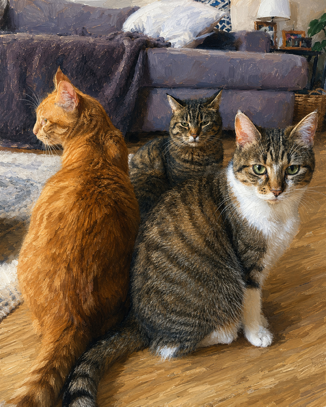 Portrait of cats